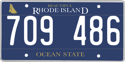 RI license plate 709486