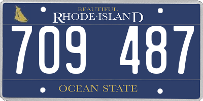 RI license plate 709487