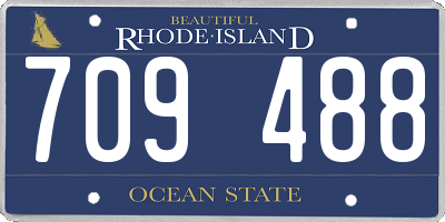 RI license plate 709488