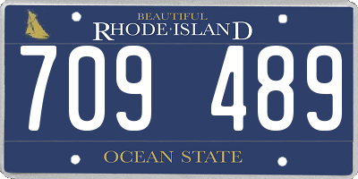 RI license plate 709489