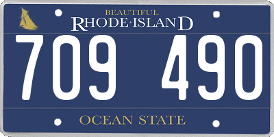 RI license plate 709490