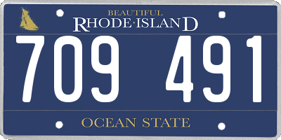 RI license plate 709491