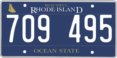 RI license plate 709495