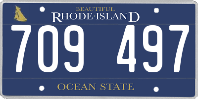 RI license plate 709497