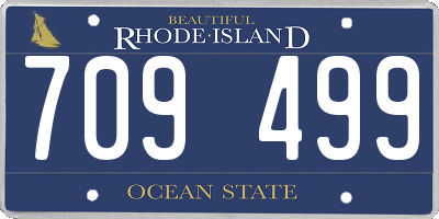 RI license plate 709499