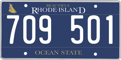 RI license plate 709501