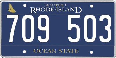 RI license plate 709503
