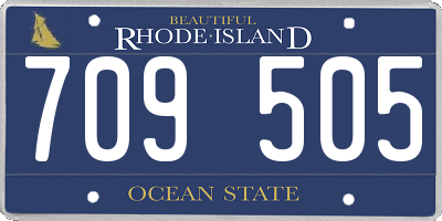 RI license plate 709505