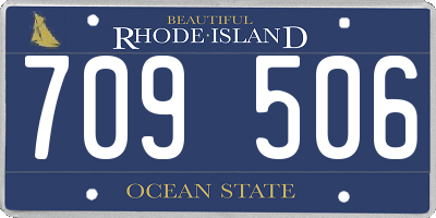 RI license plate 709506