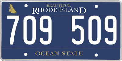 RI license plate 709509