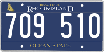 RI license plate 709510