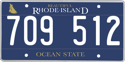 RI license plate 709512