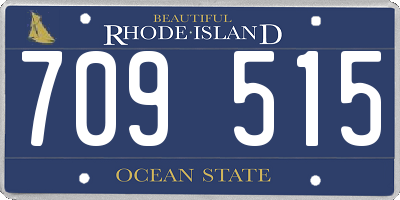 RI license plate 709515