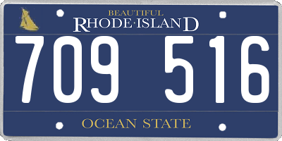 RI license plate 709516