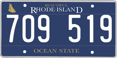 RI license plate 709519