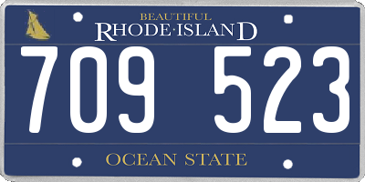 RI license plate 709523