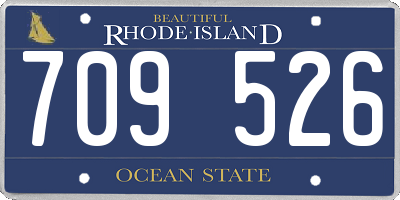 RI license plate 709526