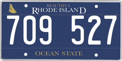 RI license plate 709527