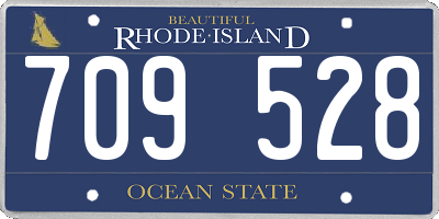 RI license plate 709528