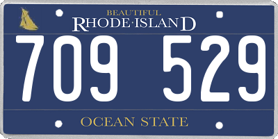RI license plate 709529