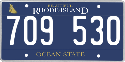 RI license plate 709530