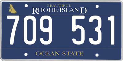 RI license plate 709531