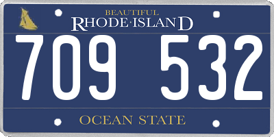 RI license plate 709532