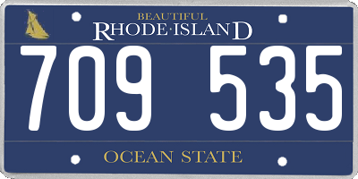RI license plate 709535