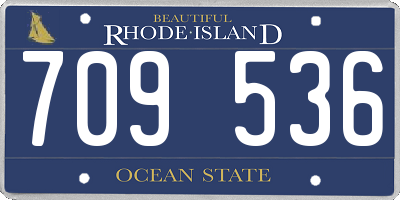 RI license plate 709536