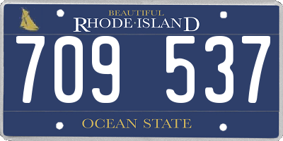 RI license plate 709537
