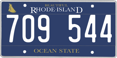 RI license plate 709544
