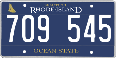 RI license plate 709545