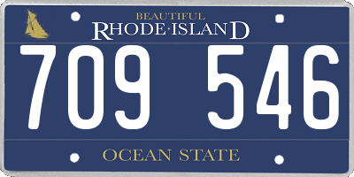 RI license plate 709546