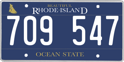 RI license plate 709547