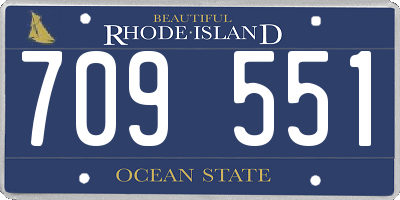 RI license plate 709551