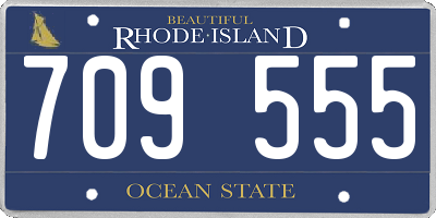 RI license plate 709555
