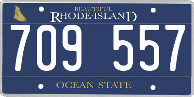 RI license plate 709557