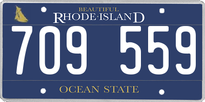 RI license plate 709559