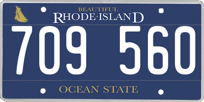 RI license plate 709560