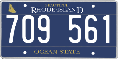 RI license plate 709561