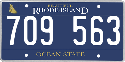 RI license plate 709563
