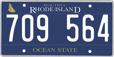 RI license plate 709564