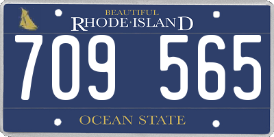 RI license plate 709565