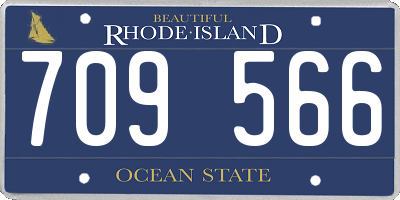 RI license plate 709566