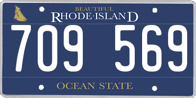 RI license plate 709569