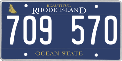 RI license plate 709570