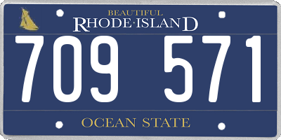 RI license plate 709571