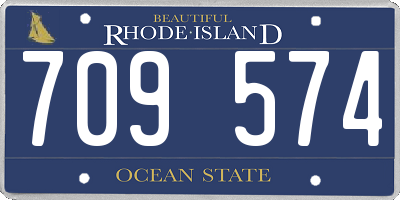 RI license plate 709574