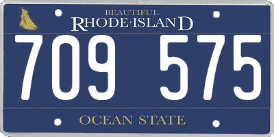 RI license plate 709575