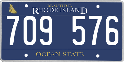RI license plate 709576